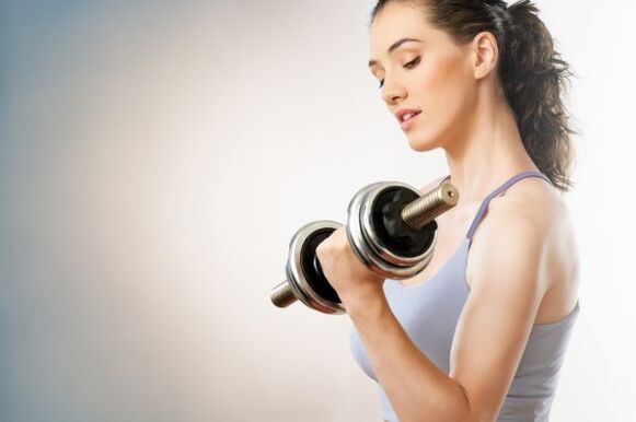 Physical exercises with dumbbells will help with the process of losing weight by 5 kg in 7 days