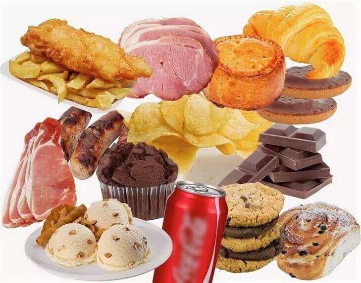 Harmful foods prohibited during the weight loss process
