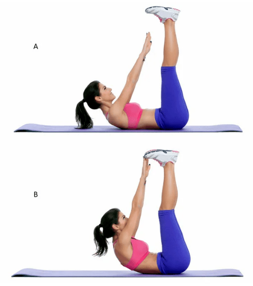 Twisting with lifted legs